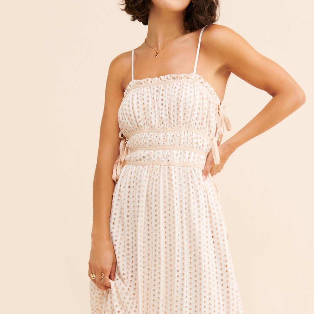 Abigail Eyelet Midi Dress